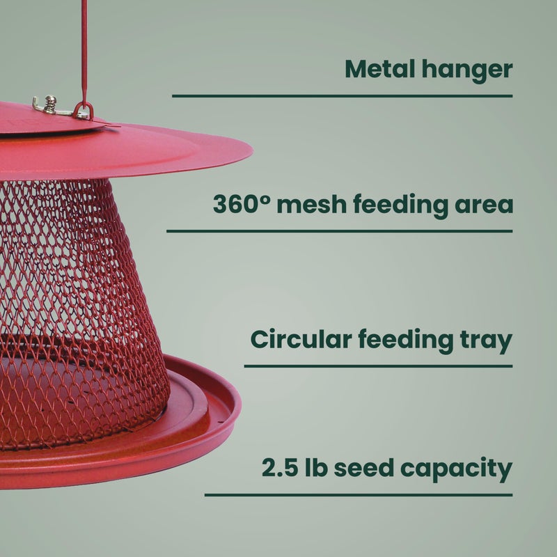 Perky-Pet Durable Wild Bird Feeder - 2.5 lb Seed Capacity - Feed up to 15 Birds at Once - Red, C00322 - Hanging Wild Bird Feeder for Outdoor Decor - Image 3